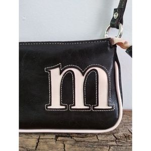 Limited Too Small Dark Brown/ Pink "M" Purse